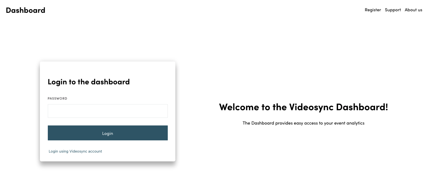 Shared dashboard login
